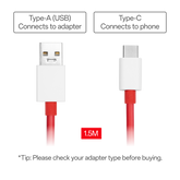 OnePlus USB-A to Type-C Cable 10A 1.5M Red Data Cable