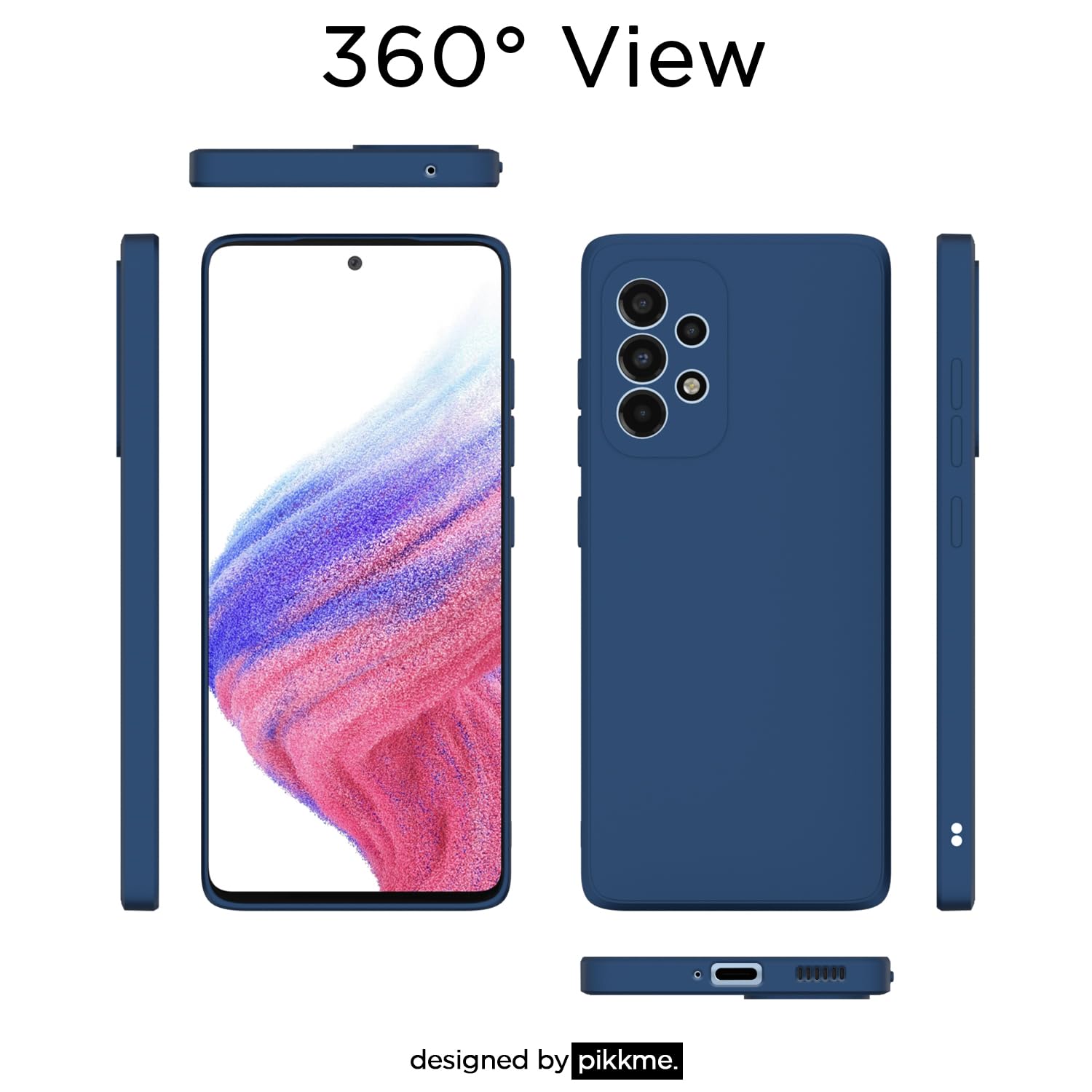 Protect Samsung Galaxy A53 5G Back Cover Soft Matte Liquid Silicone TPU | Camera Protection | Shockproof Slim Back Case for Samsung Galaxy A53 5G