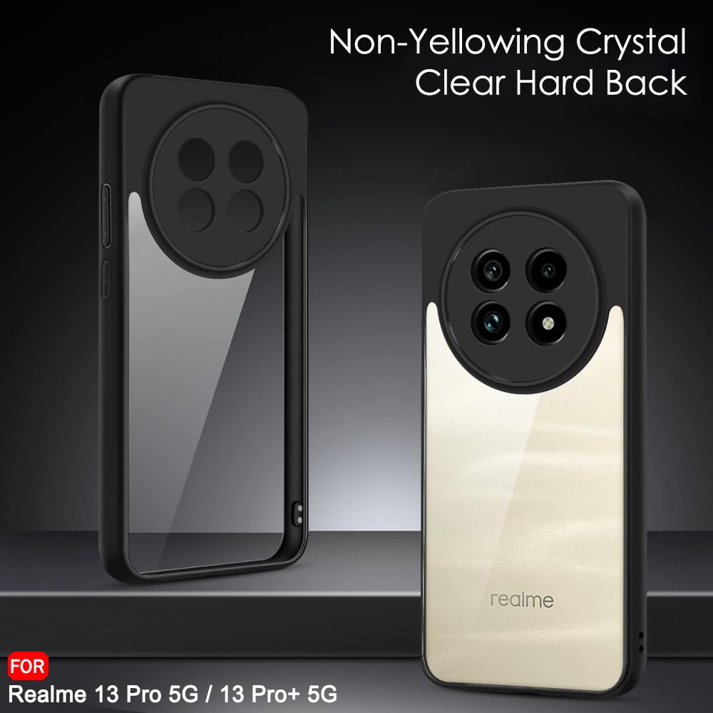 Protect Ultra-Hybrid Shockproof Back Cover Case for Realme 13 Pro / 13 Pro Plus 5G | Camera Protection Bump | Hard Back Case