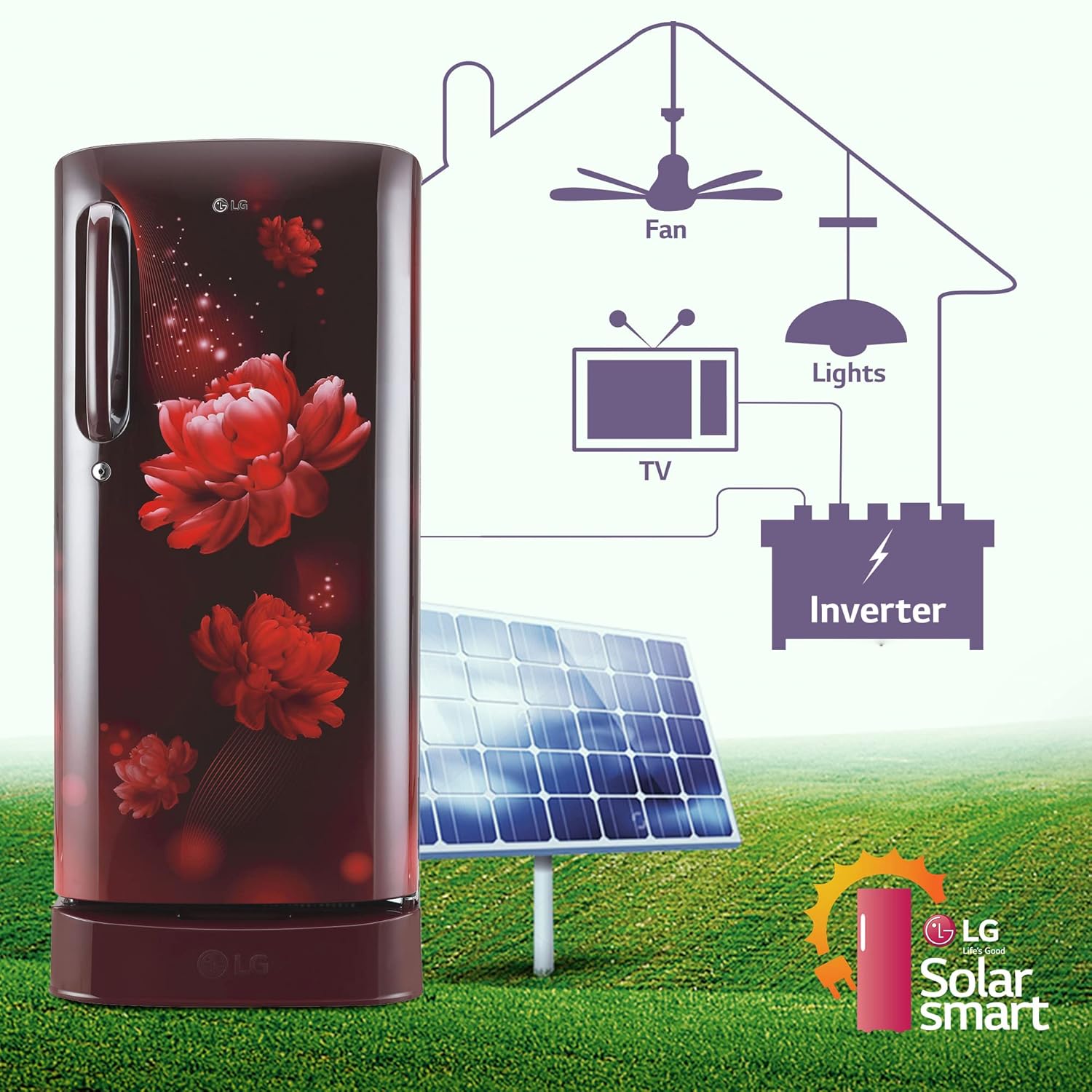 LG 185 L 5 Star Inverter Direct-Cool Single Door Refrigerator