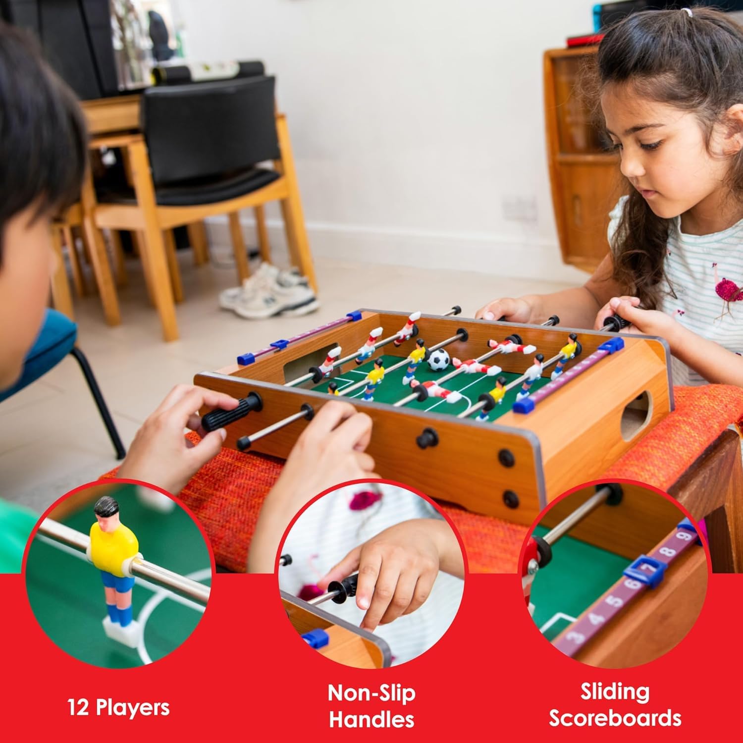 Storio Table Football Game - Foosball (Medium) | Table Soccer Game Board | Indoor Sport Games