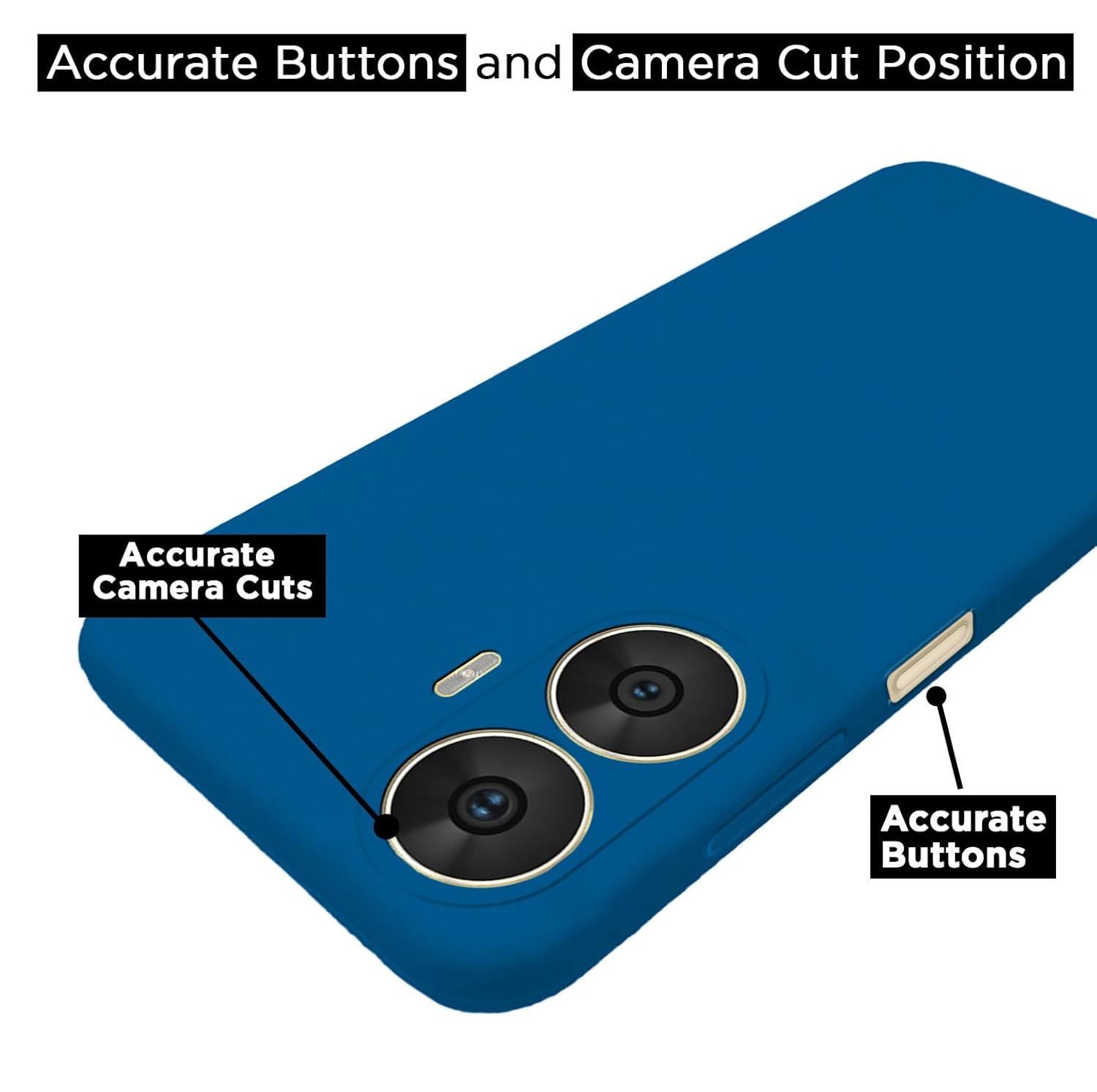 Protect Back Cover Soft Matte Liquid Silicone TPU | Camera Protection | Shockproof Slim Back Case for Realme C55