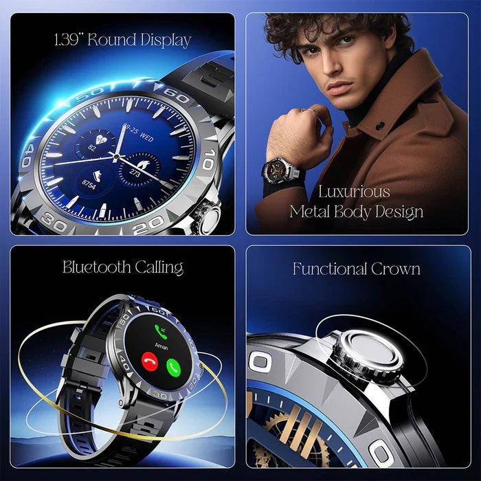 boAt Enigma Orion Luxury Series w/ 3.53cm HD Display, BT Calling & Functional Crown Smartwatch