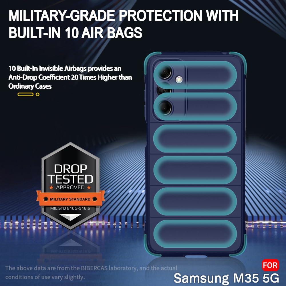 Protect Liquid Silicon Back Cover Case for Samsung Galaxy M35 5G | Shockproof Military Grade Protection | Micro-Fibre Cloth On Inner Side