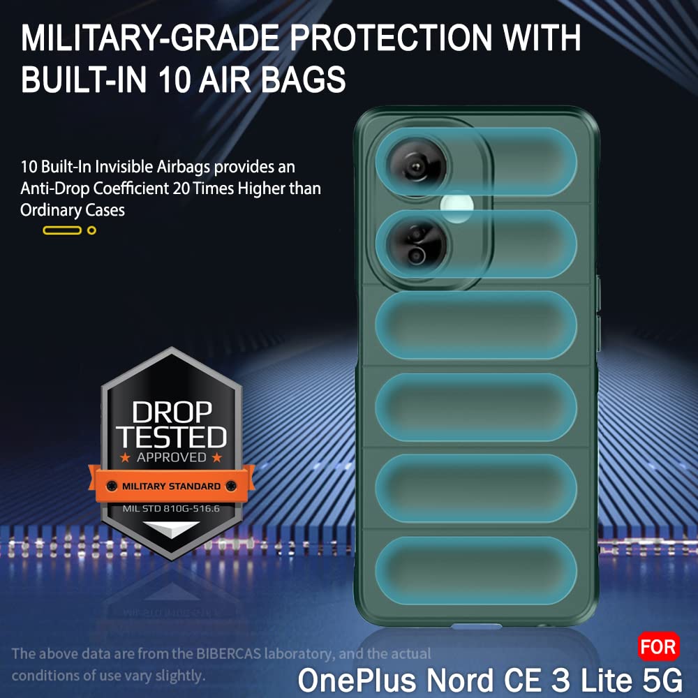 Protect Liquid Silicon Back Cover Case for OnePlus Nord CE 3 Lite 5G | Military Grade Protection with Shockproof 10X Bumpers