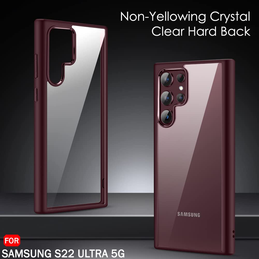 Protect Ultra-Hybrid Shockproof Back Cover Case for Samsung Galaxy S22 Ultra 5G | Camera Protection Bump | Hard Back Cover