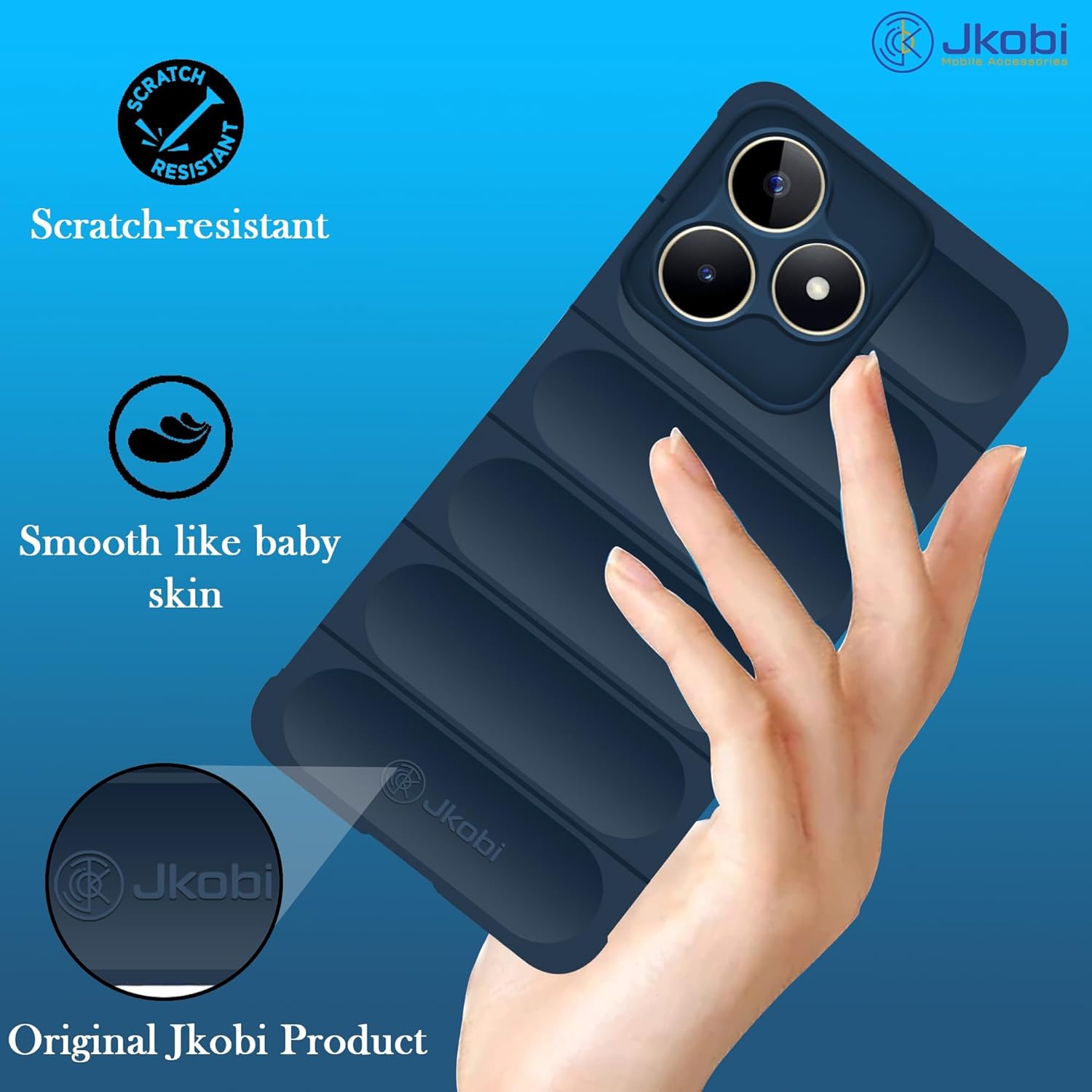Protect Back Cover Case for Realme C53 (Matte Liquid Silicone | Micro-Fiber Cloth Inside | Camera Protection | Shockproof