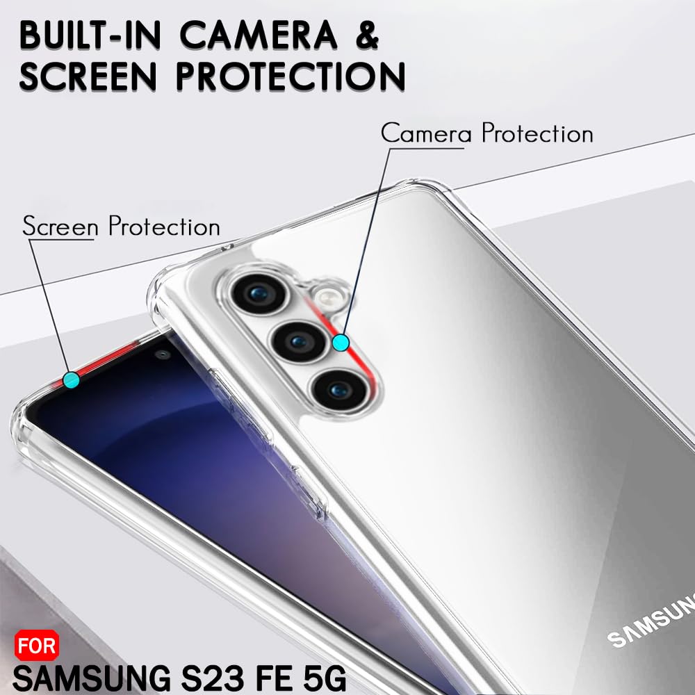 Protect Ultra-Hybrid ShockProof Back Cover Case for Samsung Galaxy S23 FE 5G | Camera Protection Bump | Hard Back Cover Case