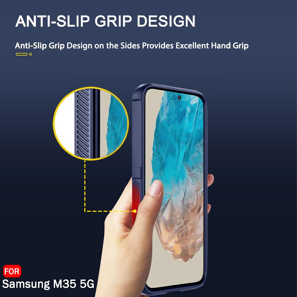 Protect Liquid Silicon Back Cover Case for Samsung Galaxy M35 5G | Shockproof Military Grade Protection | Micro-Fibre Cloth On Inner Side
