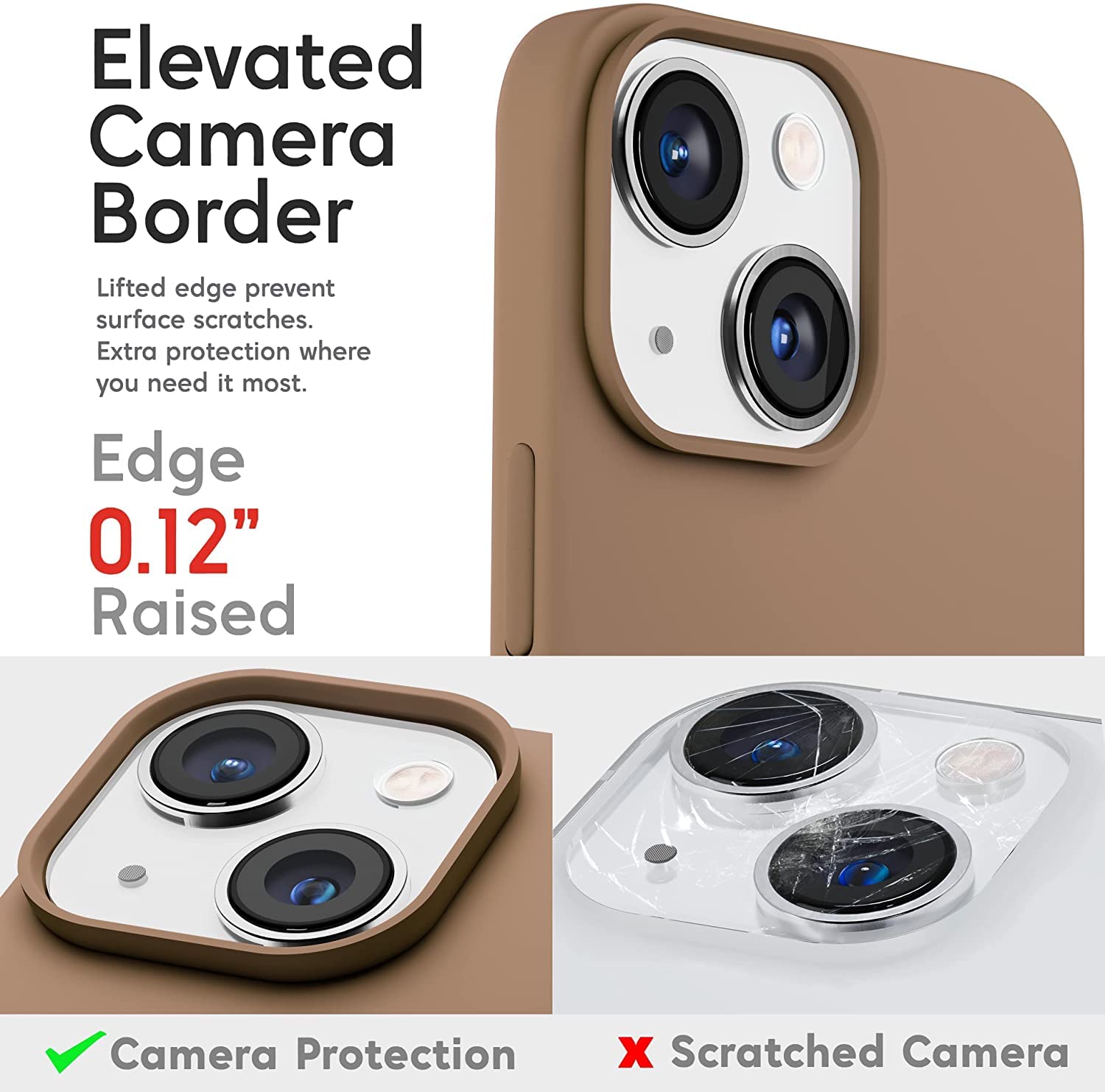 Protect Microfiber Candy Case Compatible for iPhone 13 Shockproof Slim Back Cover Liquid Silicone Case