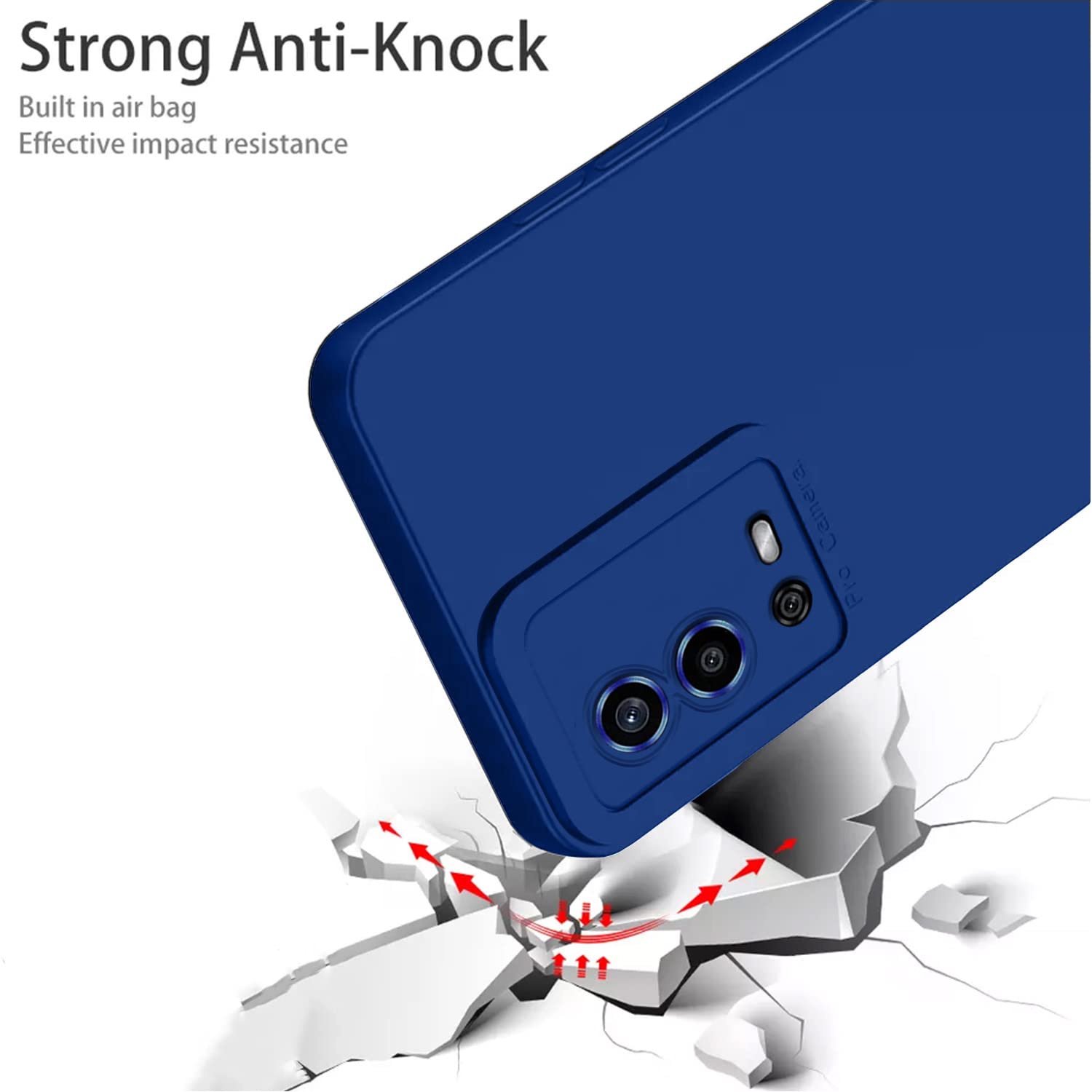 Protect Oppo A55 Back Cover Soft Matte Liquid Silicone TPU | Camera Protection | Shockproof Slim Back Case