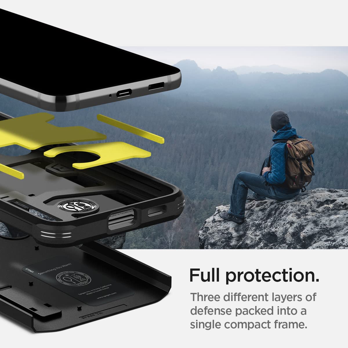 Spigen Tough Armor Back Cover Case Compatible with Galaxy S22