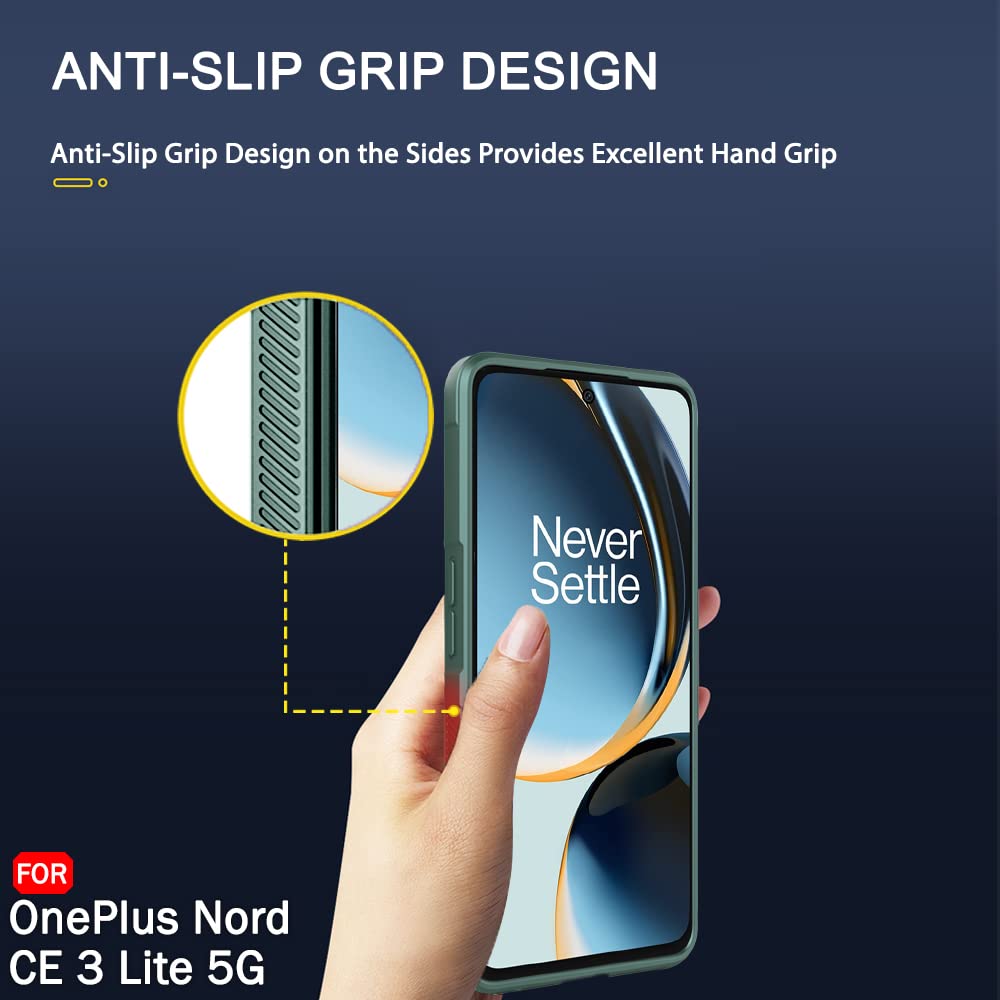Protect Liquid Silicon Back Cover Case for OnePlus Nord CE 3 Lite 5G | Military Grade Protection with Shockproof 10X Bumpers