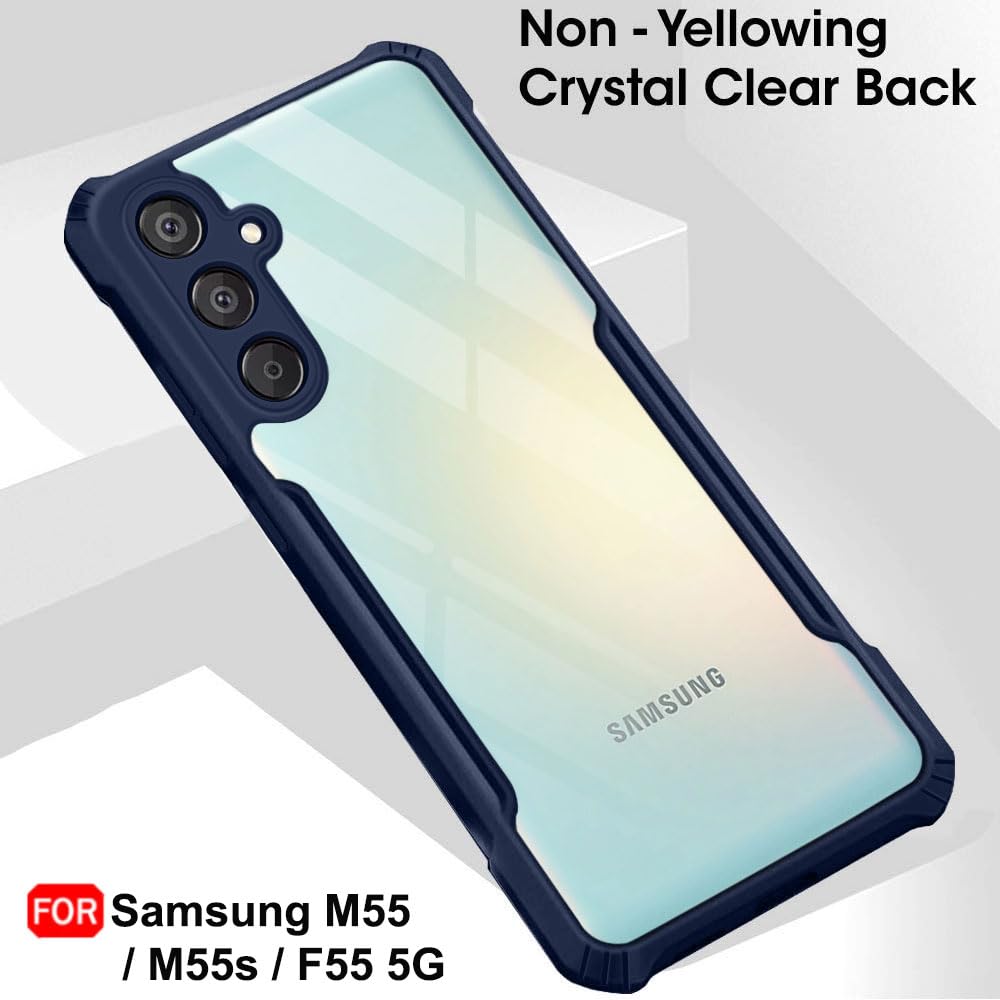 Protect Crystal Clear Back Cover Case for Samsung Galaxy M55 / M55s / F55 5G | 360 Degree Protection | Protective Design | Transparent Cover