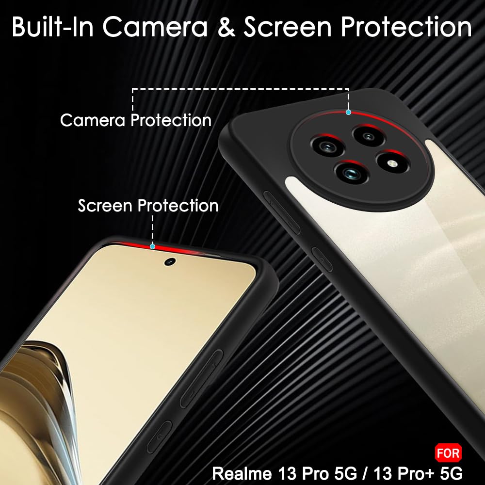 Protect Ultra-Hybrid Shockproof Back Cover Case for Realme 13 Pro / 13 Pro Plus 5G | Camera Protection Bump | Hard Back Case