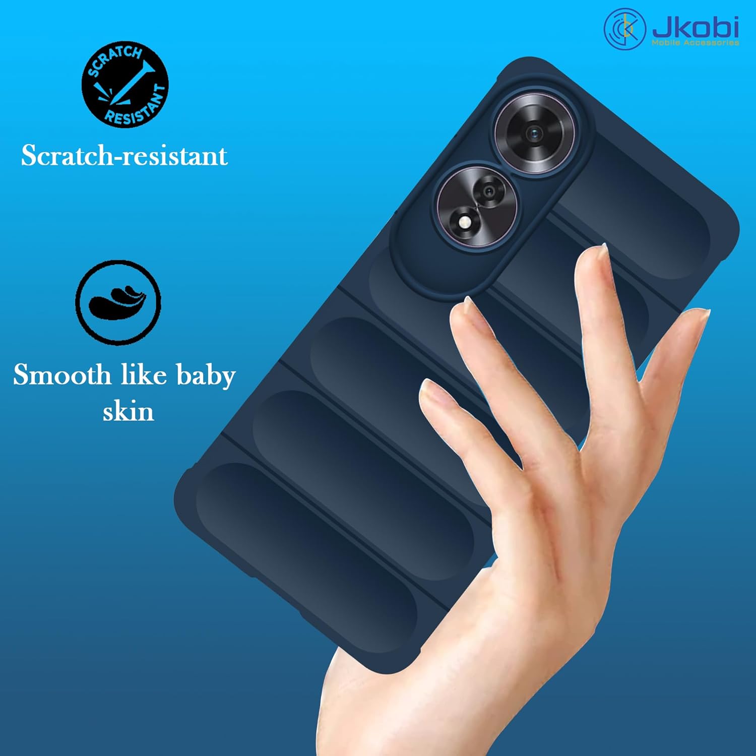 Protect Back Cover Case for Oppo A60 (Matte Liquid Silicone | Micro-Fiber Cloth Inside | Camera Protection | Shockproof