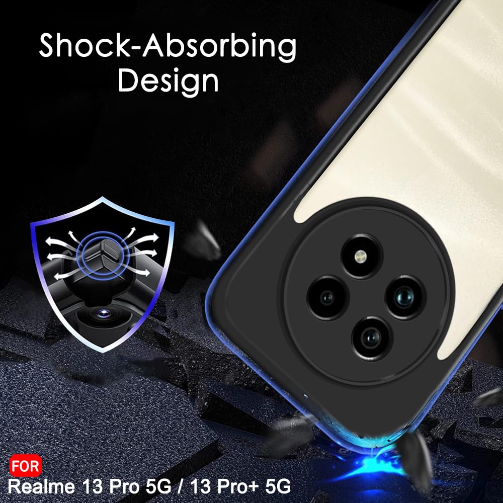 Protect Ultra-Hybrid Shockproof Back Cover Case for Realme 13 Pro / 13 Pro Plus 5G | Camera Protection Bump | Hard Back Case