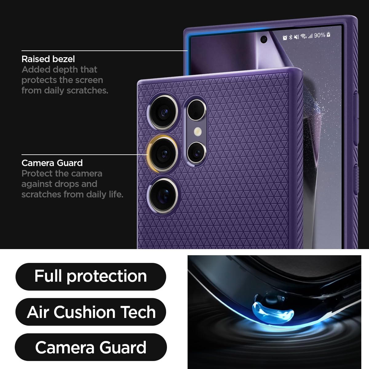 Spigen Liquid Air Back Cover Case Compatible with Galaxy S24 Ultra
