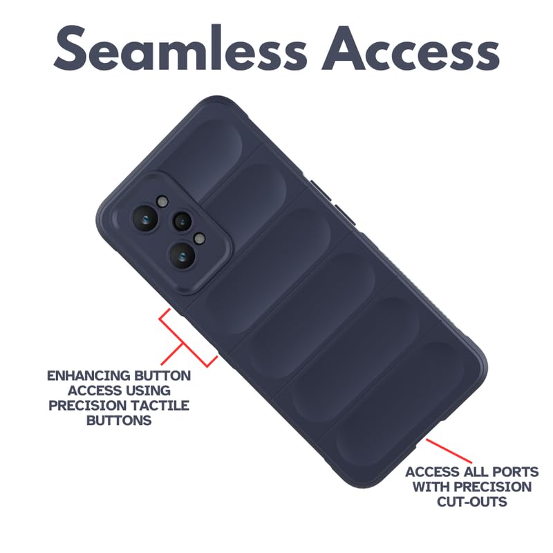 Protect Liquid Silicon Back Cover Case for Realme GT 2 Pro 5G, Shockproof Military Grade Protection with Micro-Fibre Inner Side, Built-in Anti-Slip Grip