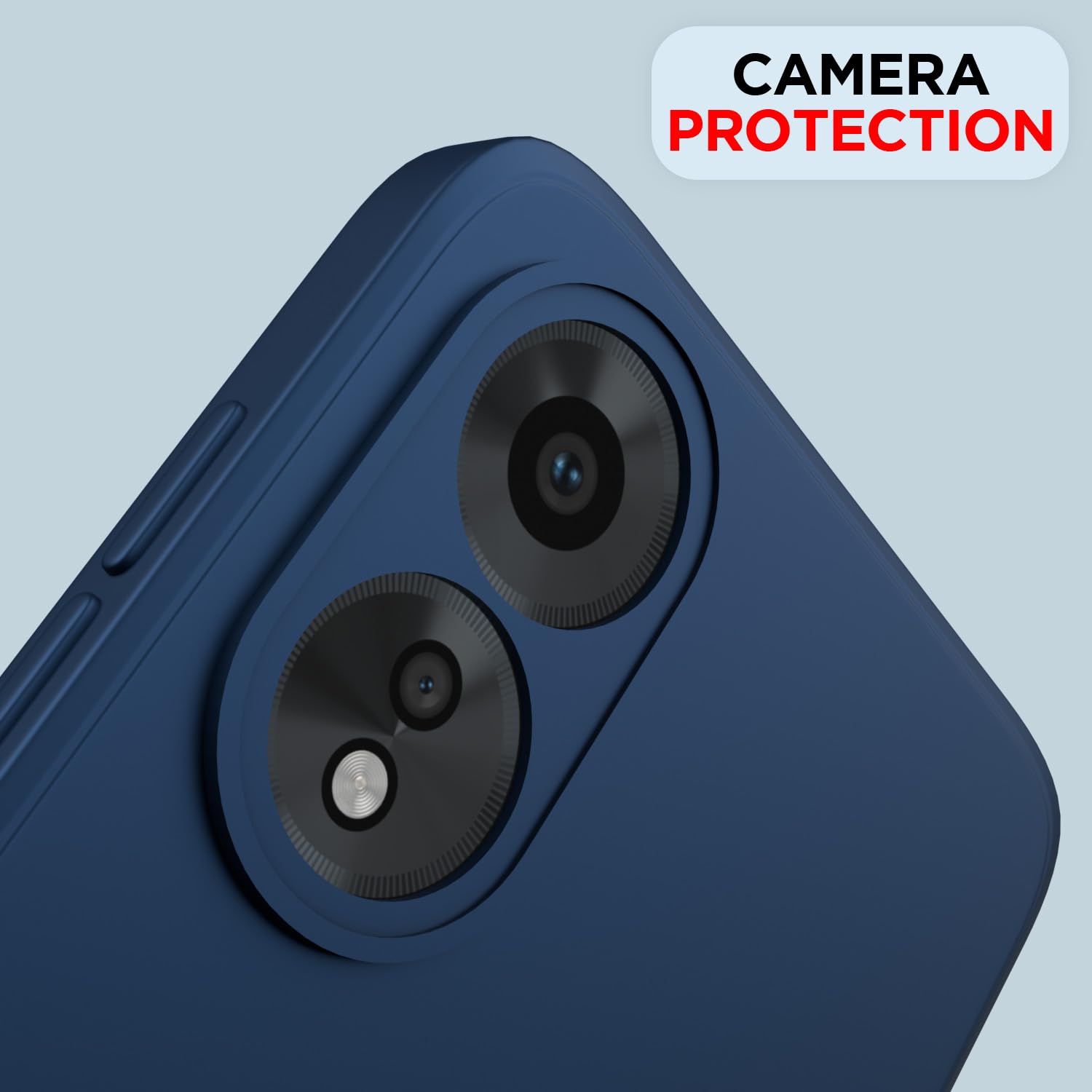 Protect Oppo A38 4G / Oppo A18 4G Back Cover Camera Protection Shockproof Soft Matte Silicone Back Case