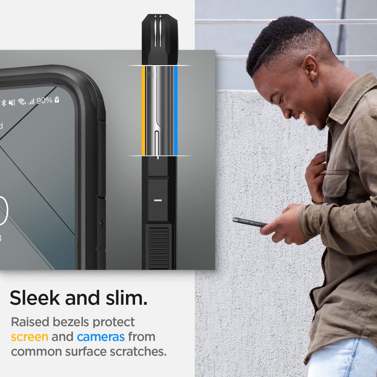 Spigen Tough Armor Back Cover Case Compatible with Galaxy S22