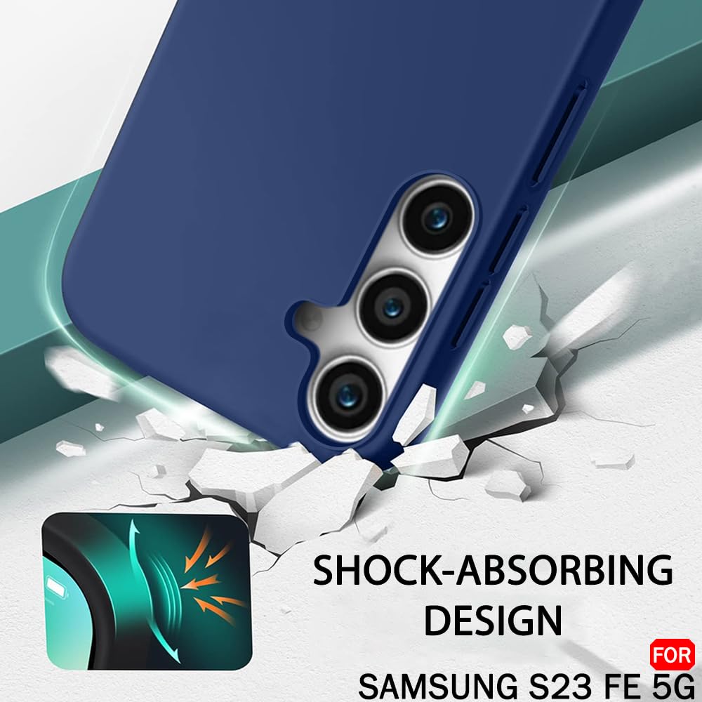 Protect Liquid Silicone Back Cover Case for Samsung Galaxy S23 FE 5G | Soft Micro-Fibre Lining Inside | Camera Protection Bump | Shockproof Back Cover Case