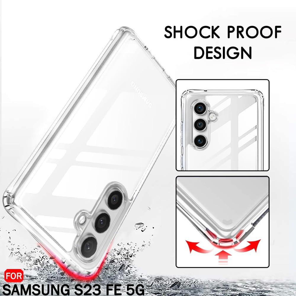 Protect Ultra-Hybrid ShockProof Back Cover Case for Samsung Galaxy S23 FE 5G | Camera Protection Bump | Hard Back Cover Case
