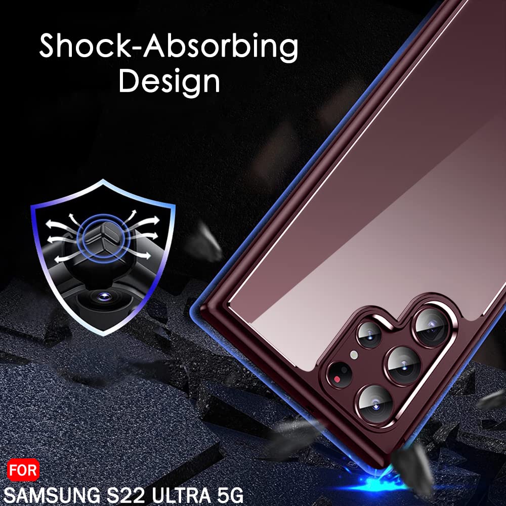 Protect Ultra-Hybrid Shockproof Back Cover Case for Samsung Galaxy S22 Ultra 5G | Camera Protection Bump | Hard Back Cover