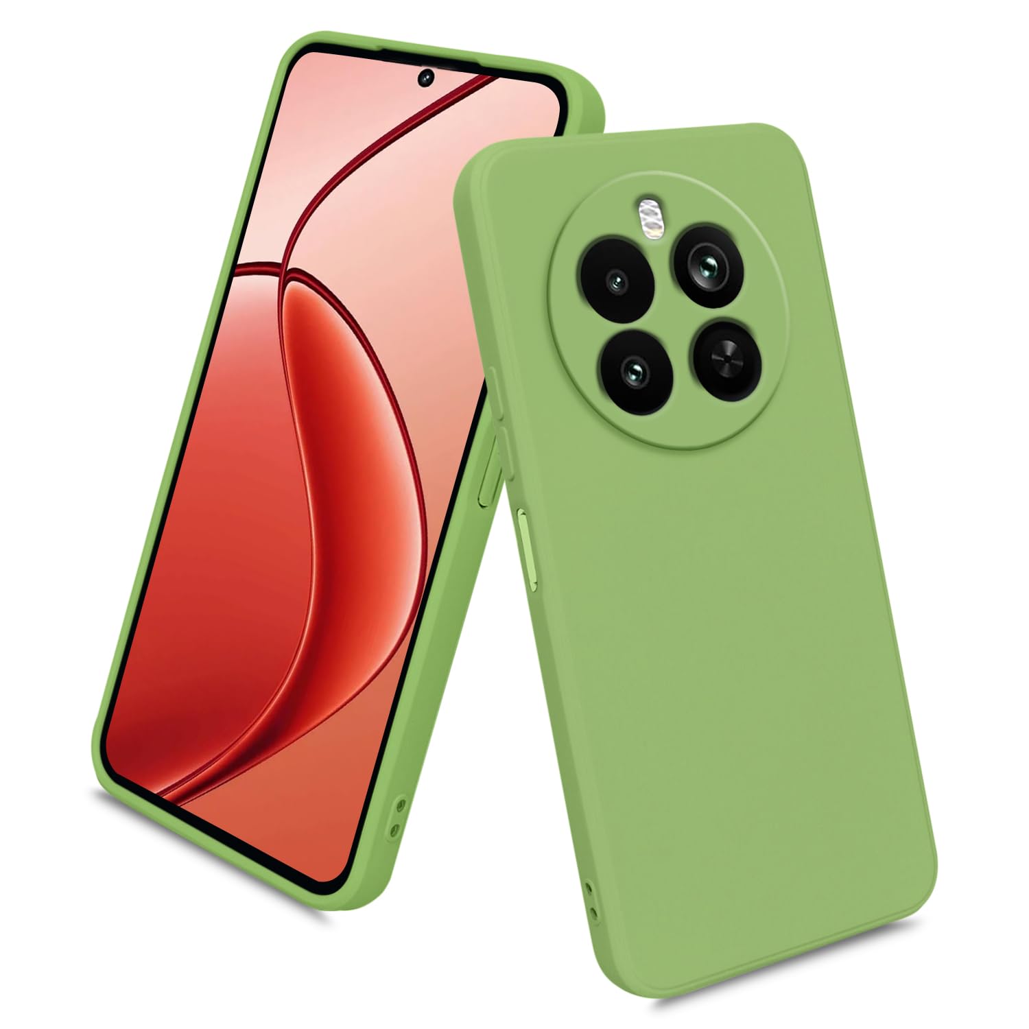 Protect Liquid Silicone Back Cover for realme P1 Pro 5G | Inner Microfiber Velvet | Camera Protection Anti Shock Back Case