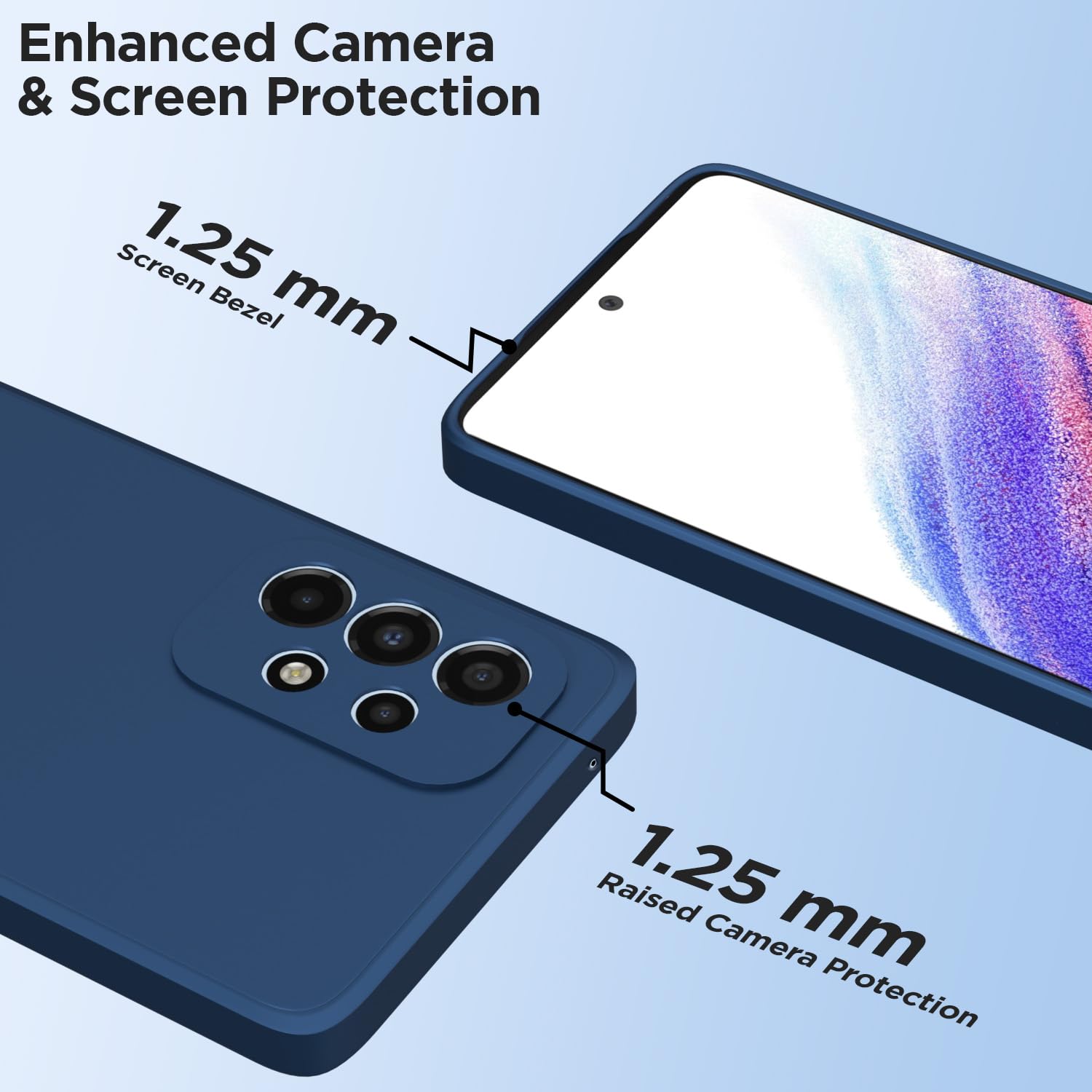 Protect Samsung Galaxy A53 5G Back Cover Soft Matte Liquid Silicone TPU | Camera Protection | Shockproof Slim Back Case for Samsung Galaxy A53 5G