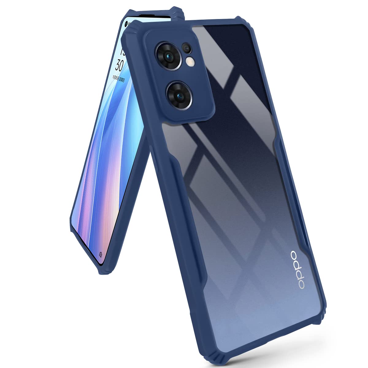 Protect Cover Case for Oppo Reno7 5G | Reno 7 5G (Shockproof with Polycarbonate Clear Panel