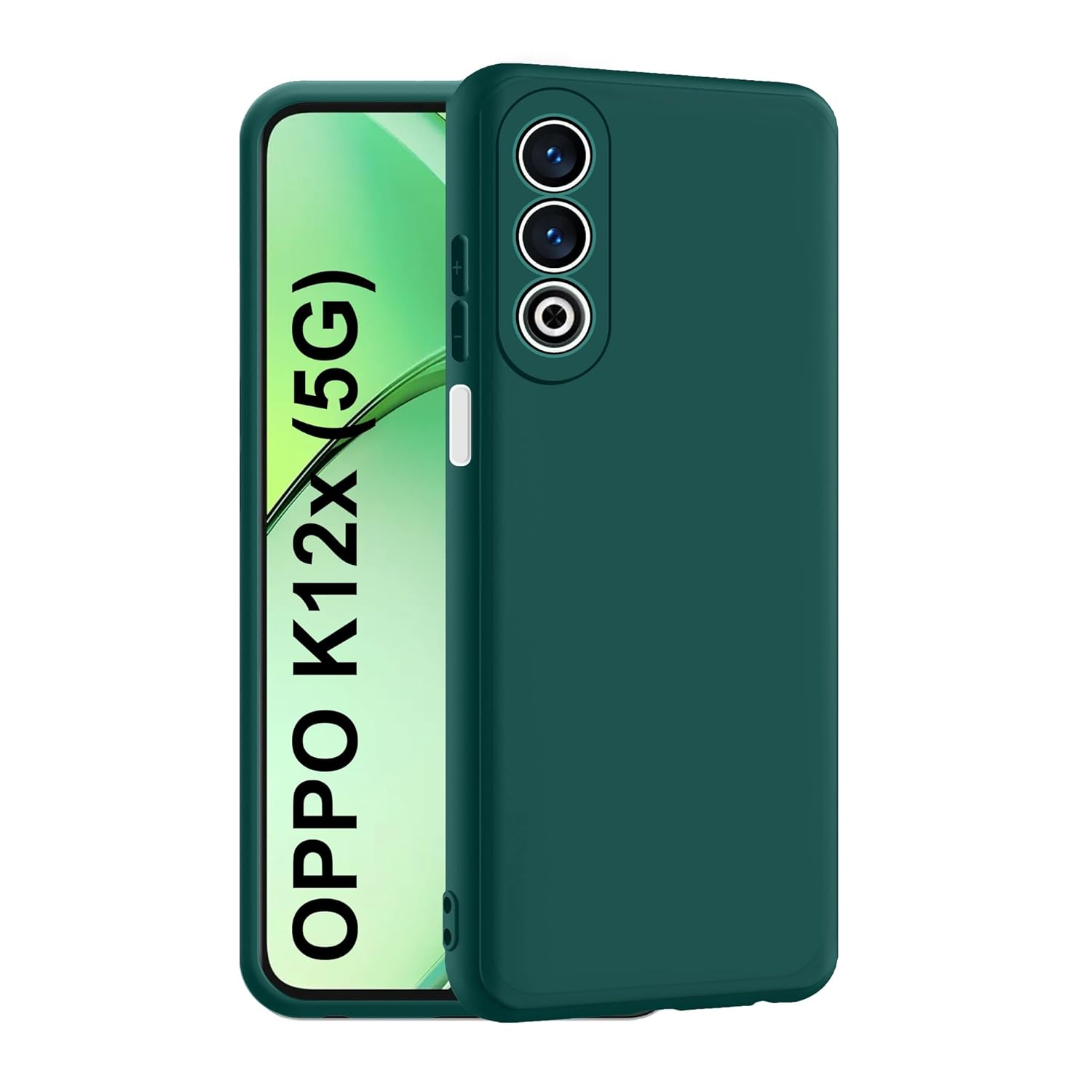 Protect Oppo K12x (5G) Back Cover | Camera Bump Protection & Inner Velvet Fabric Lining | Ultra Slim Matte Soft Rubberised Case Cover