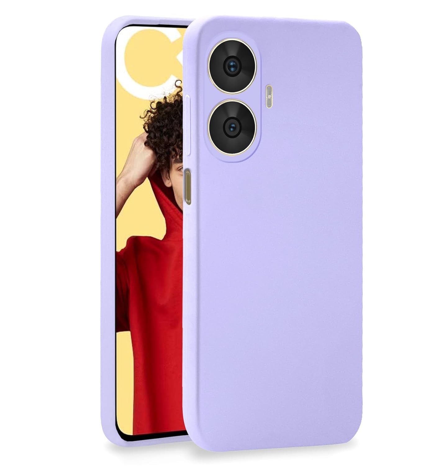 Protect Back Cover Soft Matte Liquid Silicone TPU | Camera Protection | Shockproof Slim Back Case for Realme C55