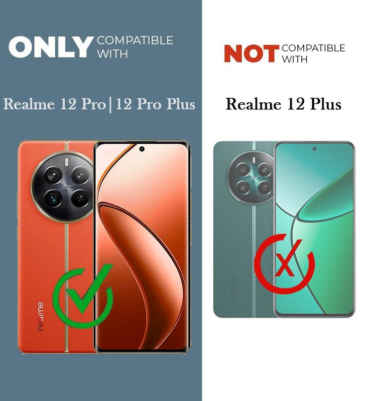 Protect Back Cover Case for Realme 12 Pro Plus | Realme 12 Pro Puffer Cushion Wave Design | Camera Protection