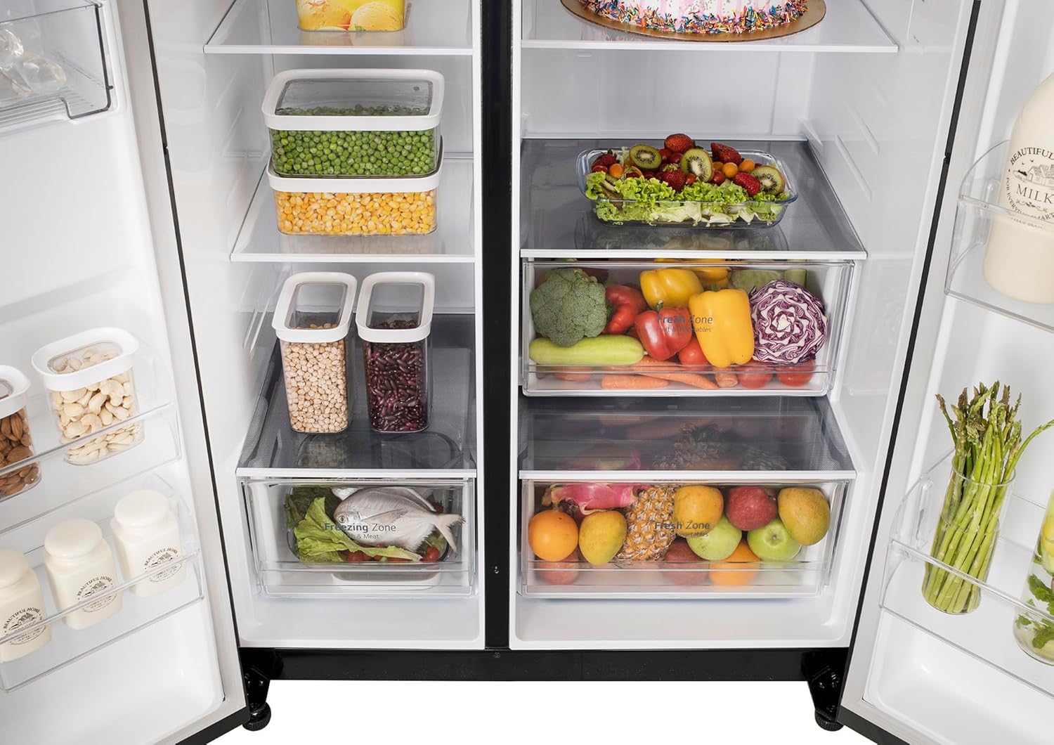 LG 655 L Frost Free Smart Inverter Double Door Side by Side Refrigerator