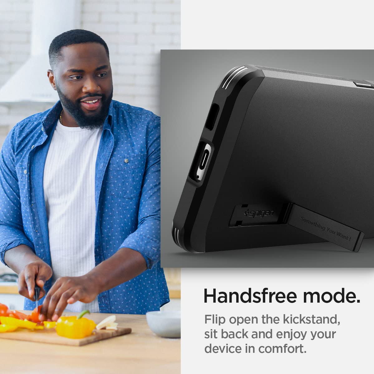 Spigen Tough Armor Back Cover Case Compatible with Galaxy S22