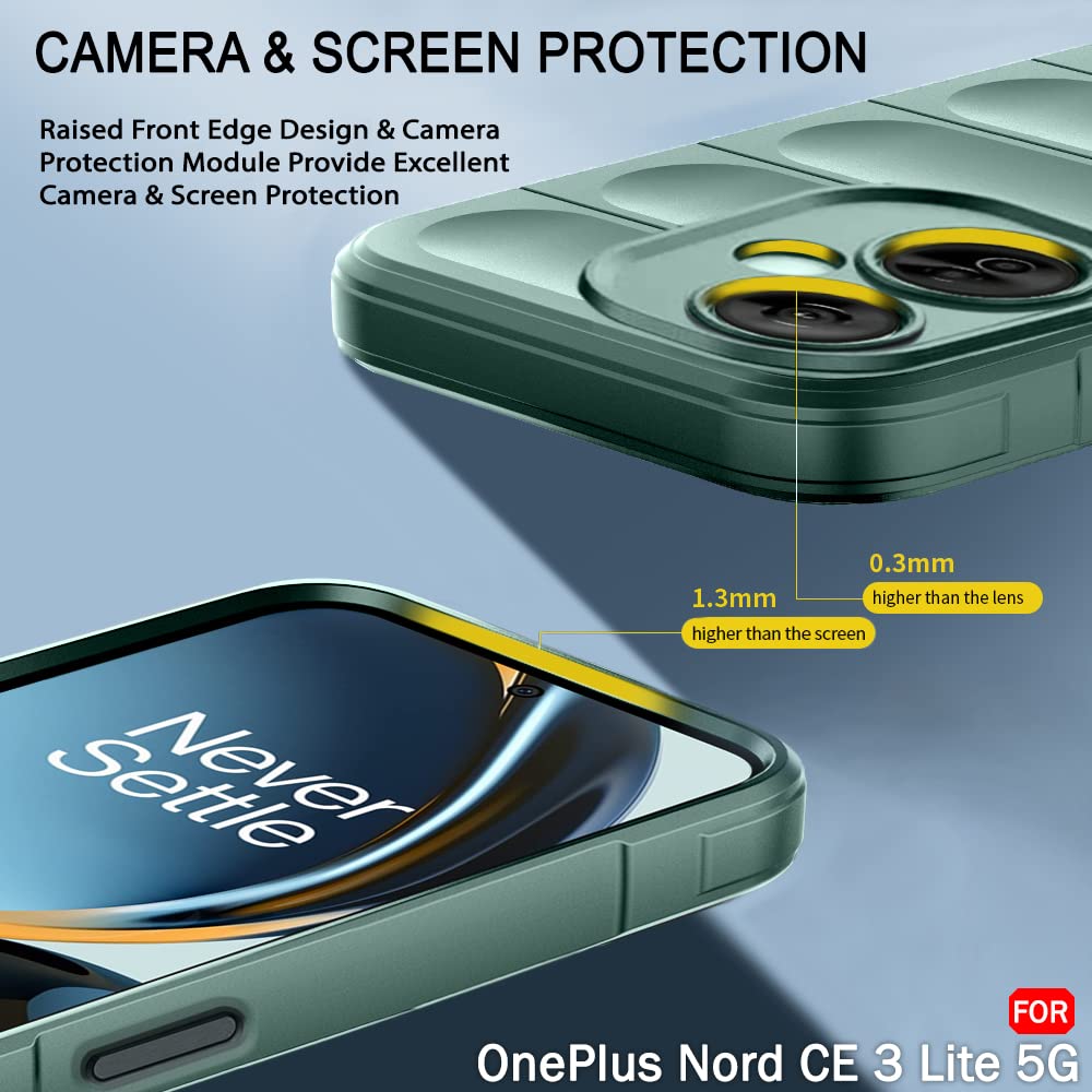 Protect Liquid Silicon Back Cover Case for OnePlus Nord CE 3 Lite 5G | Military Grade Protection with Shockproof 10X Bumpers