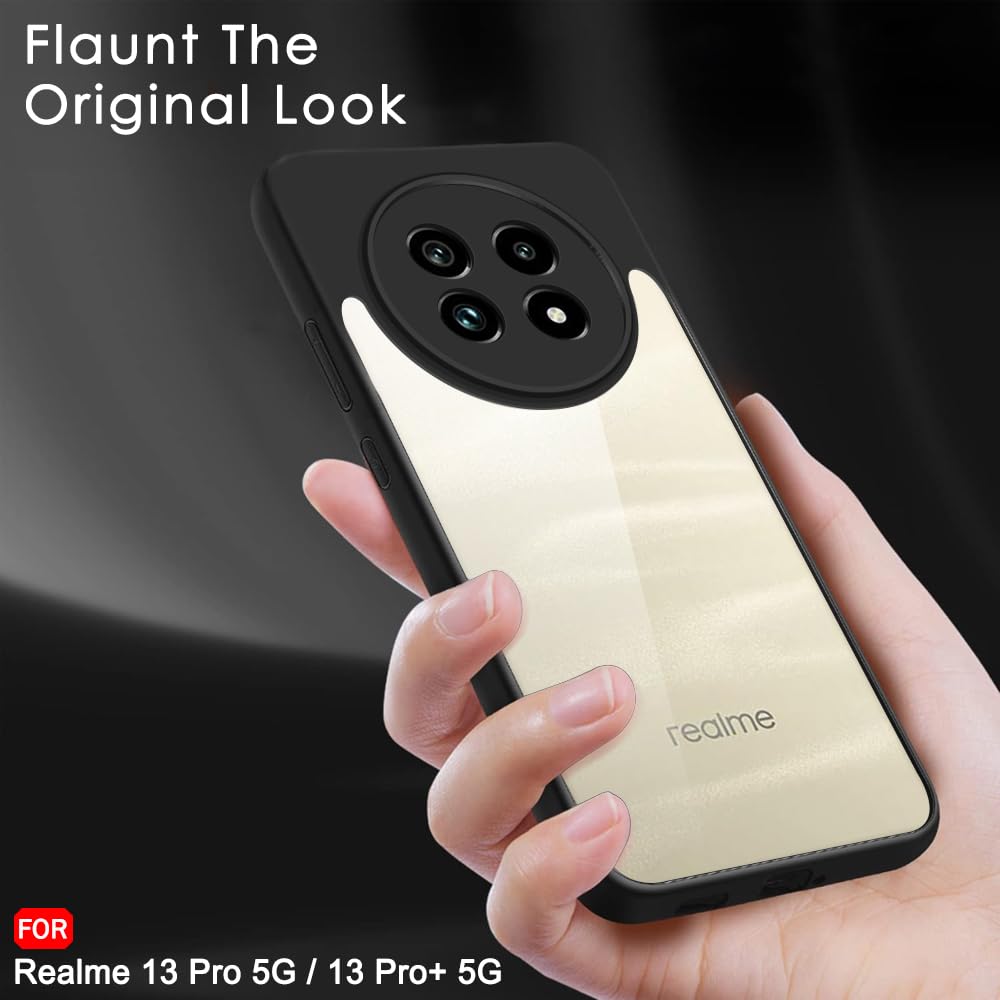 Protect Ultra-Hybrid Shockproof Back Cover Case for Realme 13 Pro / 13 Pro Plus 5G | Camera Protection Bump | Hard Back Case