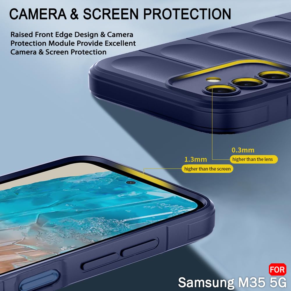 Protect Liquid Silicon Back Cover Case for Samsung Galaxy M35 5G | Shockproof Military Grade Protection | Micro-Fibre Cloth On Inner Side