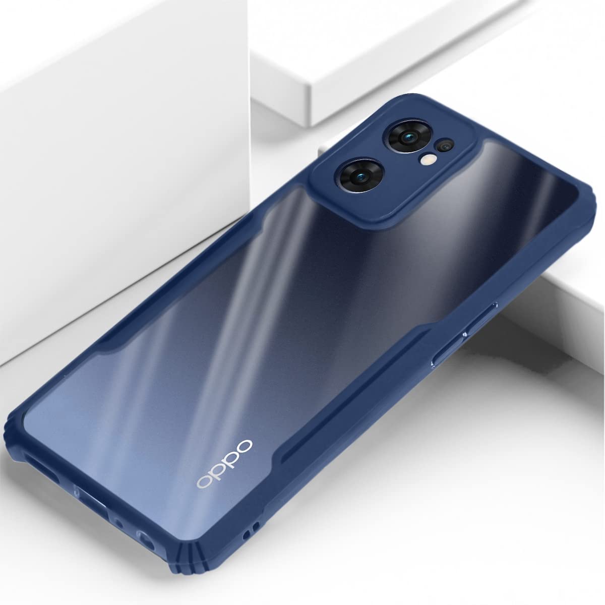Protect Cover Case for Oppo Reno7 5G | Reno 7 5G (Shockproof with Polycarbonate Clear Panel