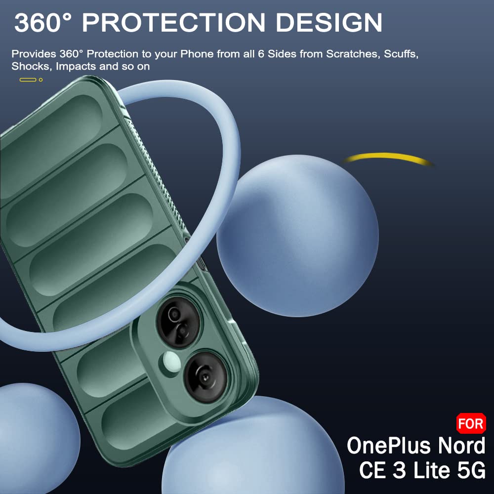 Protect Liquid Silicon Back Cover Case for OnePlus Nord CE 3 Lite 5G | Military Grade Protection with Shockproof 10X Bumpers