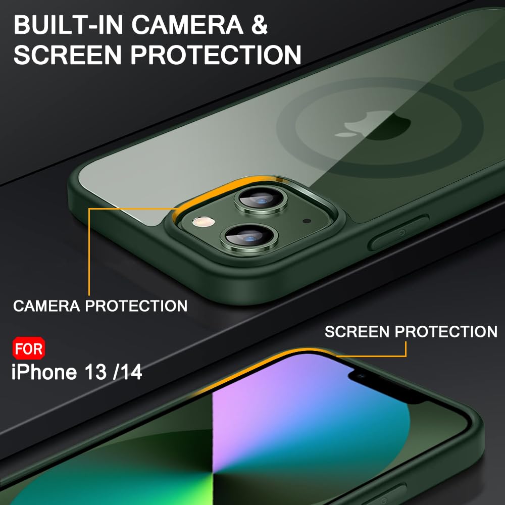 Protect Ultra-Hybrid Back Cover Case for iPhone 14 Compatible with MagSafe | Camera Protection | Crystal Clear Transparent Back Cover