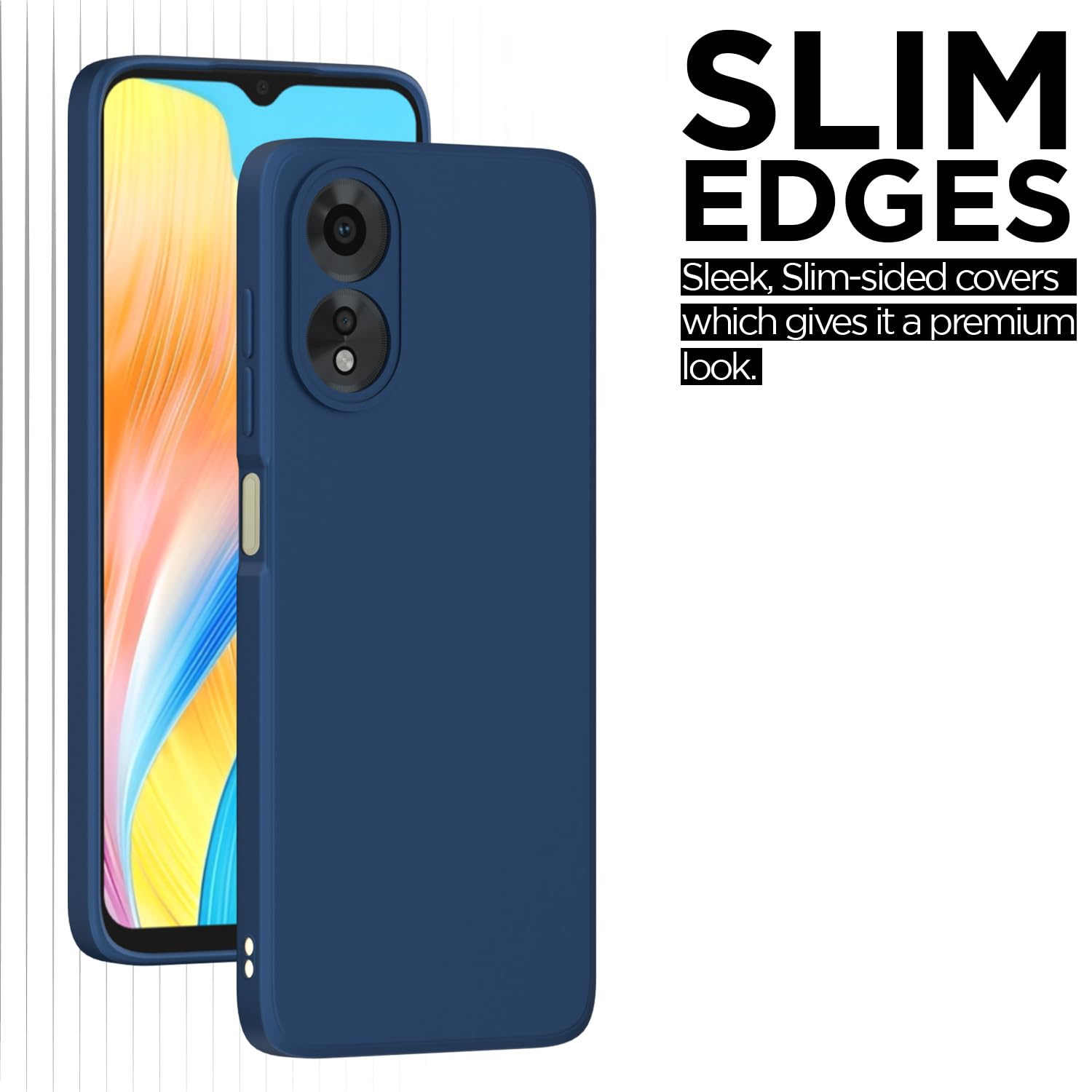 Protect Oppo A38 4G / Oppo A18 4G Back Cover Camera Protection Shockproof Soft Matte Silicone Back Case