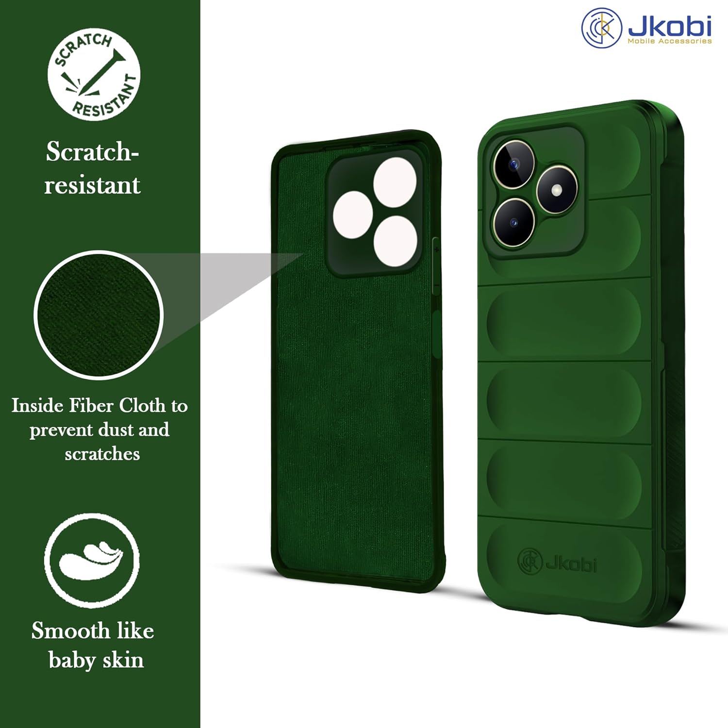 Protect Back Cover Case for Realme C53 (Matte Liquid Silicone | Micro-Fiber Cloth Inside | Camera Protection | Shockproof