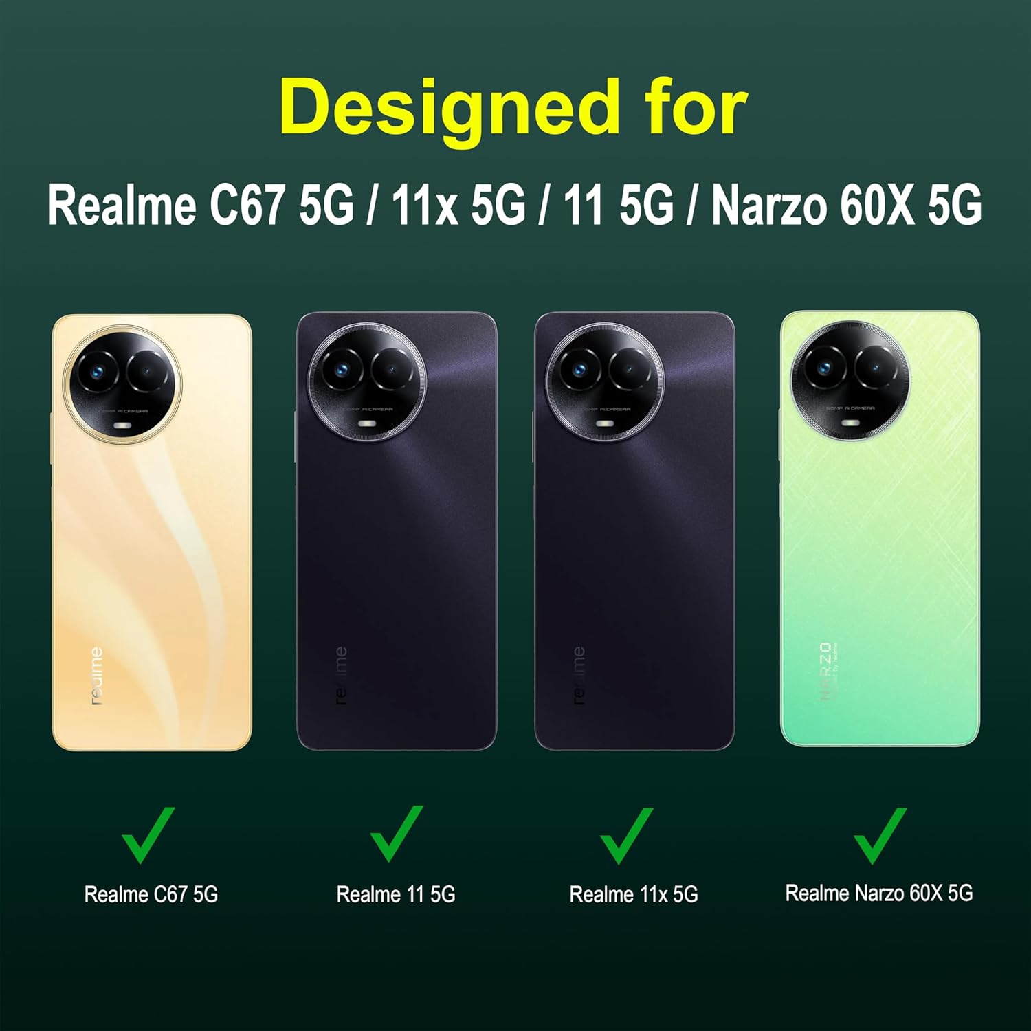 Portect Back Case Cover for Realme C67 5G | Liquid Silicon Case for Realme C67 5G with Camera Protection
