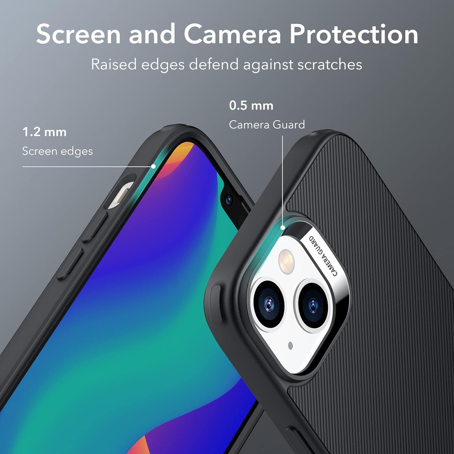 Protect for iPhone 14 Cover with Adjustable Stand, Military-Grade Drop Protection, 3 Stand Modes, TPU, Supports Wireless Charging, Boost Slim Patented Metal Kickstand Phone Back Case