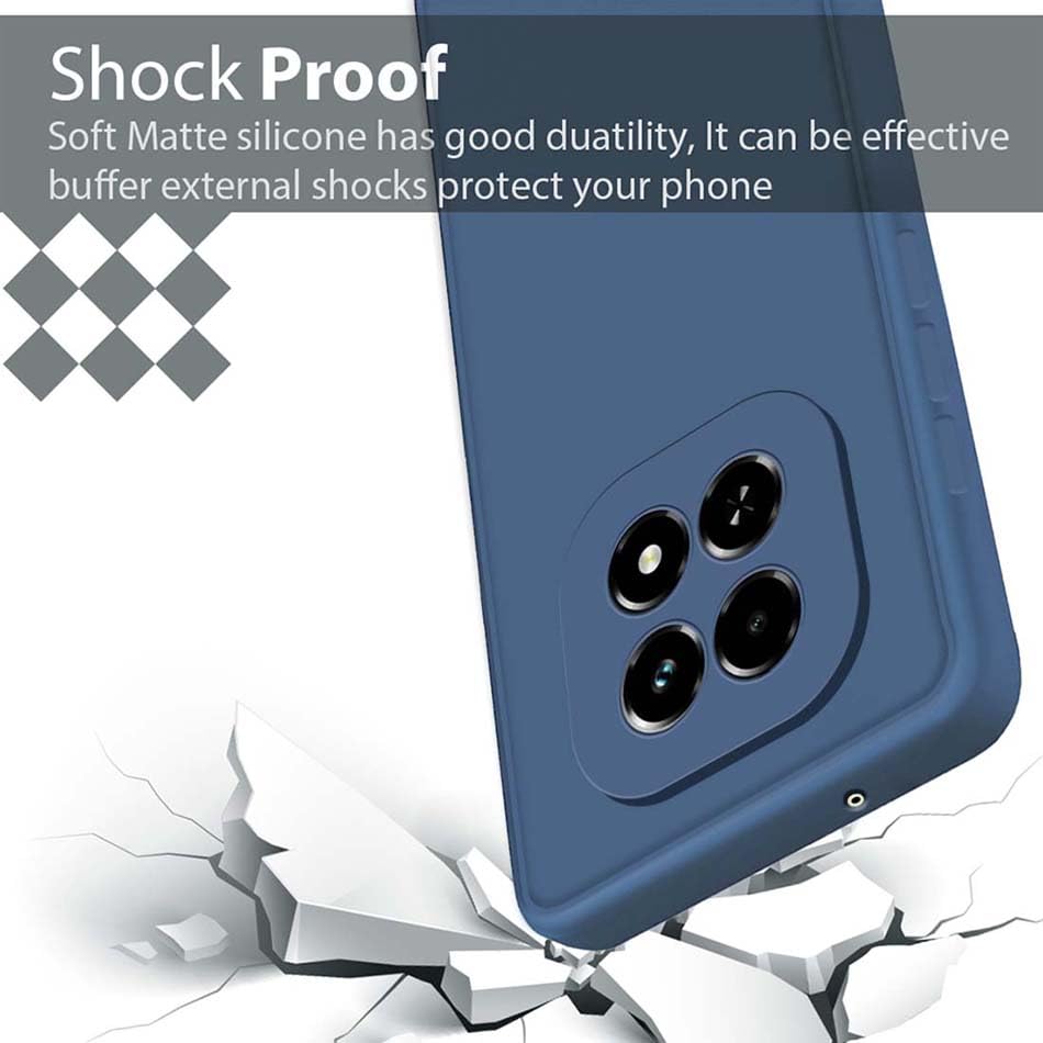 Protect Back Cover for Realme C63 5G | Matte Soft Silicon Flexible | Camera Bump Protection | All Side Shock Proof Rubberised Back Case