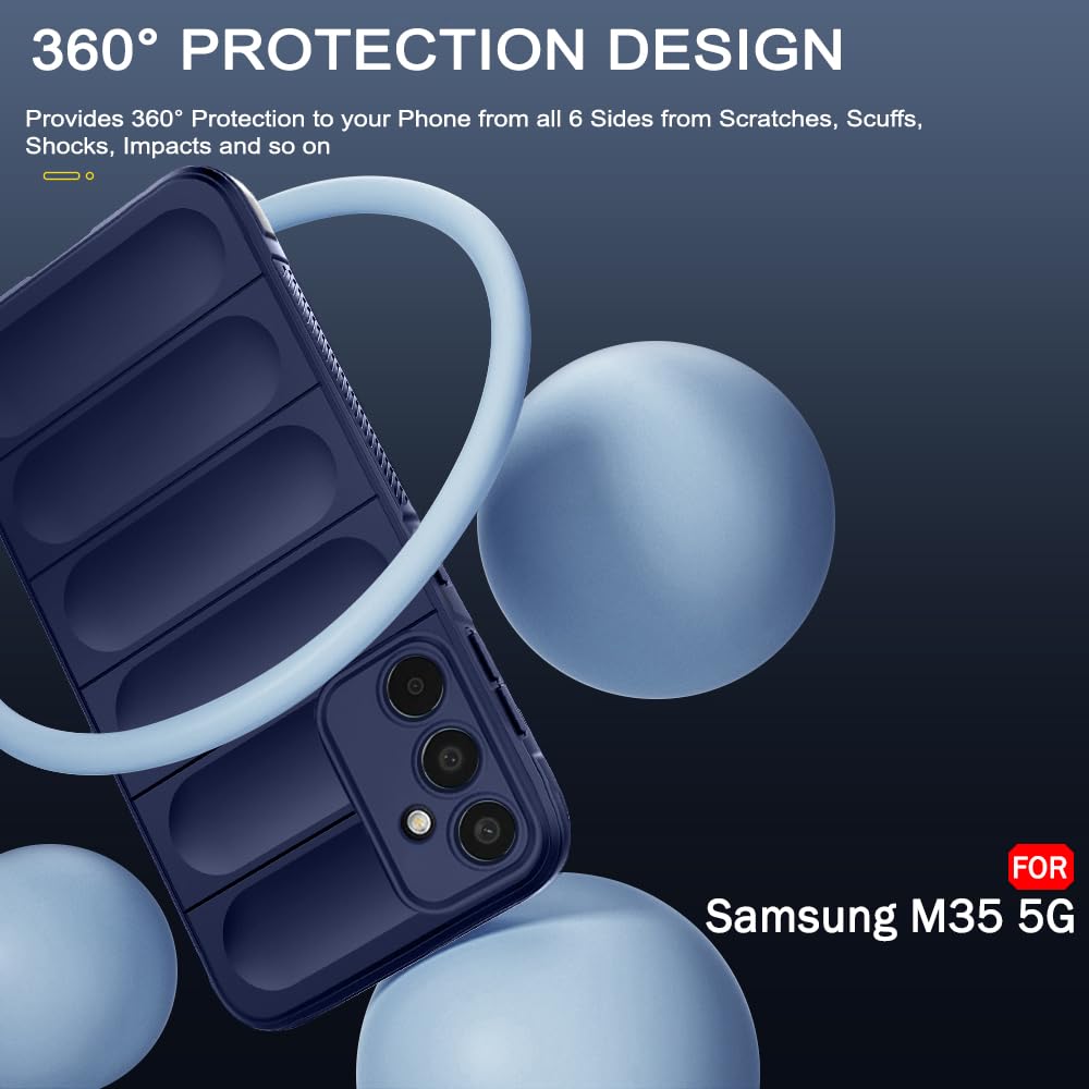 Protect Liquid Silicon Back Cover Case for Samsung Galaxy M35 5G | Shockproof Military Grade Protection | Micro-Fibre Cloth On Inner Side