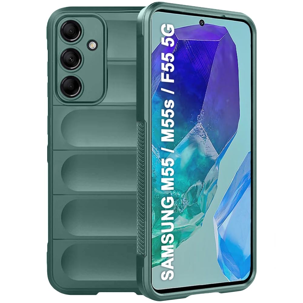 Protect Liquid Silicon Back Cover Case for Samsung Galaxy M55 / M55s / F55 5G | Shockproof Military Grade Protection