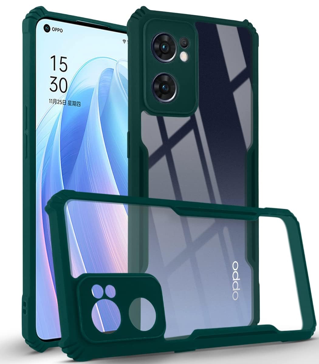 Protect Cover Case for Oppo Reno7 5G | Reno 7 5G (Shockproof with Polycarbonate Clear Panel